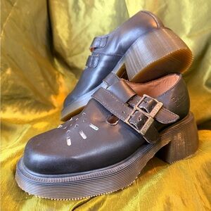 Dr. Martens Black Chunky Buckle Mary Janes
